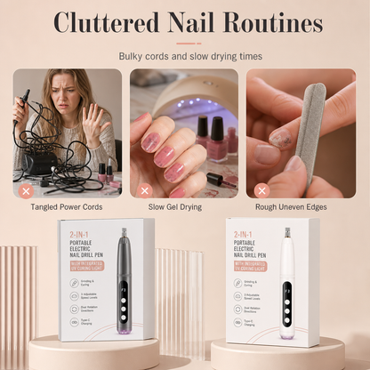 💅 LIMITED-TIME 50% OFF! ✨ Portable Electric Nail Drill Machine – Cordless, Adjustable Speed, Replaceable Drill Bits