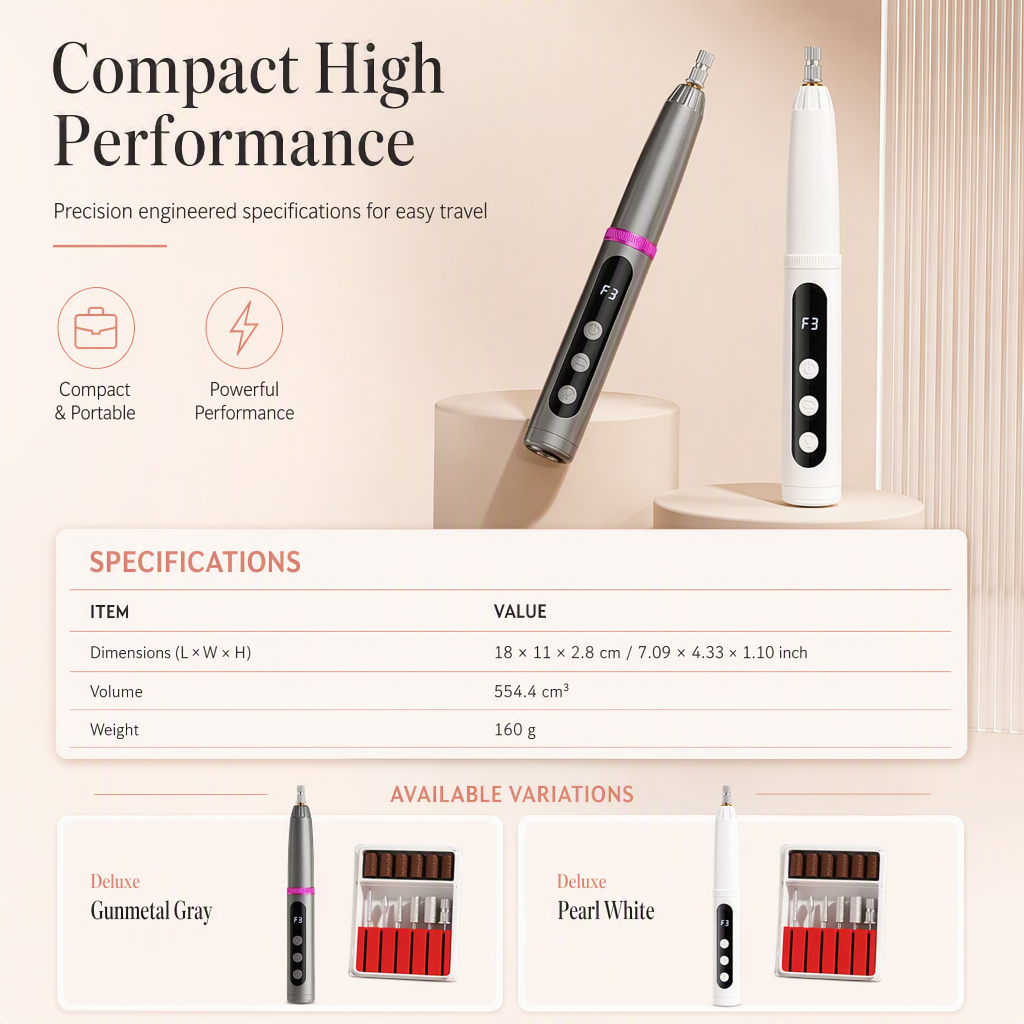 💅 LIMITED-TIME 50% OFF! ✨ Portable Electric Nail Drill Machine – Cordless, Adjustable Speed, Replaceable Drill Bits