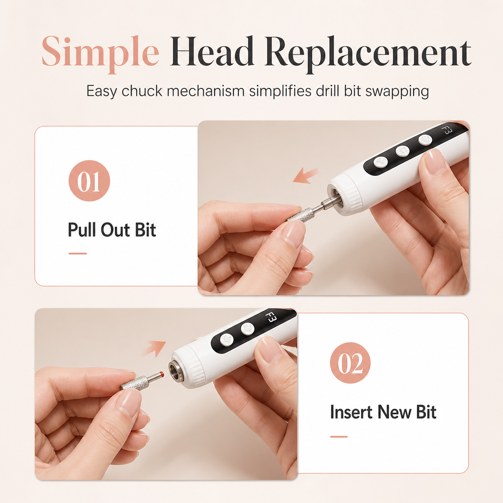 💅 LIMITED-TIME 50% OFF! ✨ Portable Electric Nail Drill Machine – Cordless, Adjustable Speed, Replaceable Drill Bits