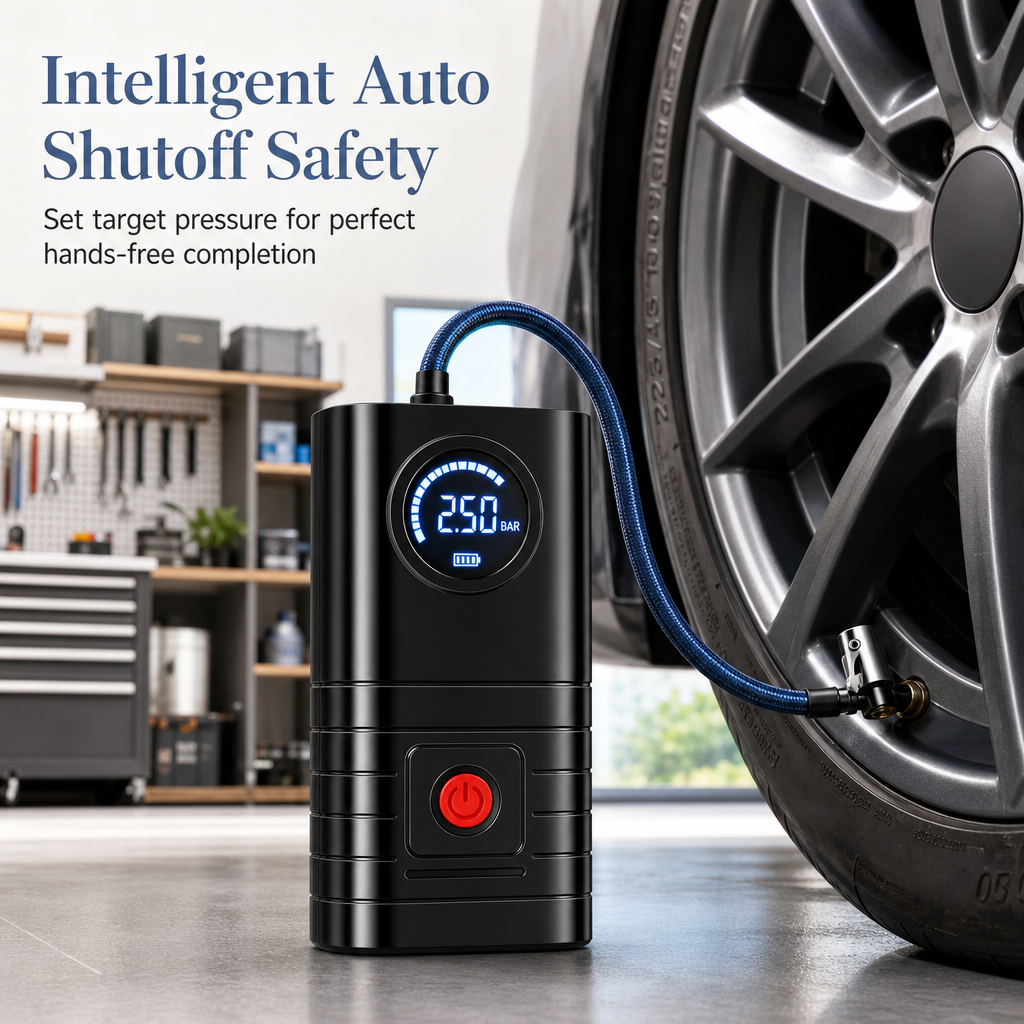 ⏳Time-Limited Special⏰Portable Handheld Electric Tire Inflator Air Pump for Car Bicycle and Electric Vehicle Tires