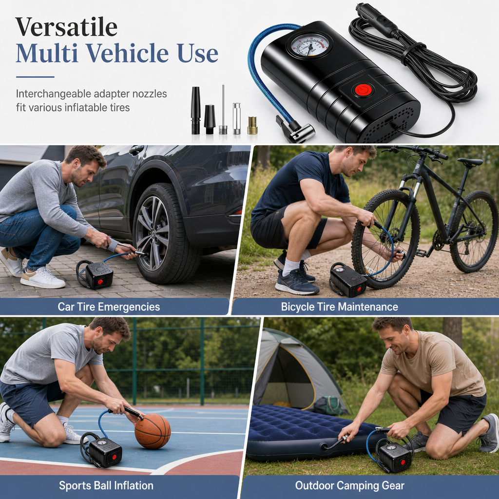 ⏳Time-Limited Special⏰Portable Handheld Electric Tire Inflator Air Pump for Car Bicycle and Electric Vehicle Tires