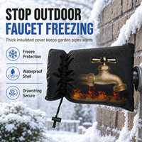 ⏳ TIME-LIMITED SPECIAL ⏰❄️ Insulated Outdoor Faucet Cover – Padded Oxford Cloth Shell with Layered Insulation Retains Warmth, Water-Repellent Outer Protects from Rain & Snow – Quick Install 3 Sizes for Winter Freeze Protection 🧊