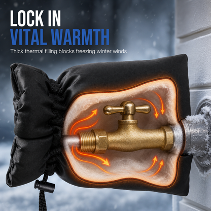 ⏳ TIME-LIMITED SPECIAL ⏰❄️ Insulated Outdoor Faucet Cover – Padded Oxford Cloth Shell with Layered Insulation Retains Warmth, Water-Repellent Outer Protects from Rain & Snow – Quick Install 3 Sizes for Winter Freeze Protection 🧊