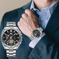 ⌚ Men's 30M Waterproof Luminous Steel Watch