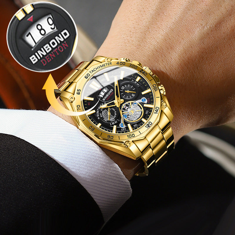 ⌚ Men's 30M Waterproof Luminous Steel Watch