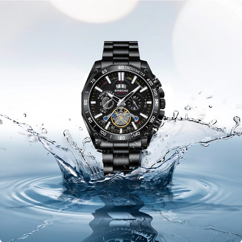 ⌚ Men's 30M Waterproof Luminous Steel Watch
