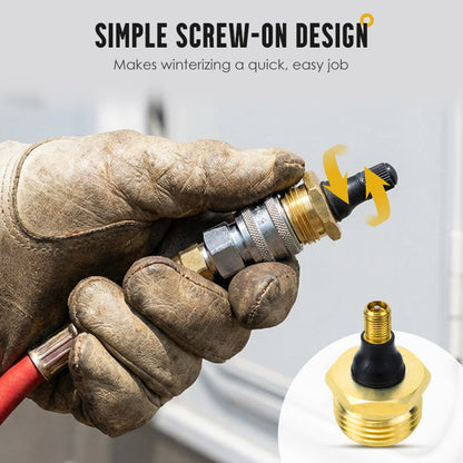 Heavy-Duty Brass Blowout Adapter for RV Plumbing