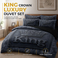 Modern King Crown 3-Piece Bedding Set