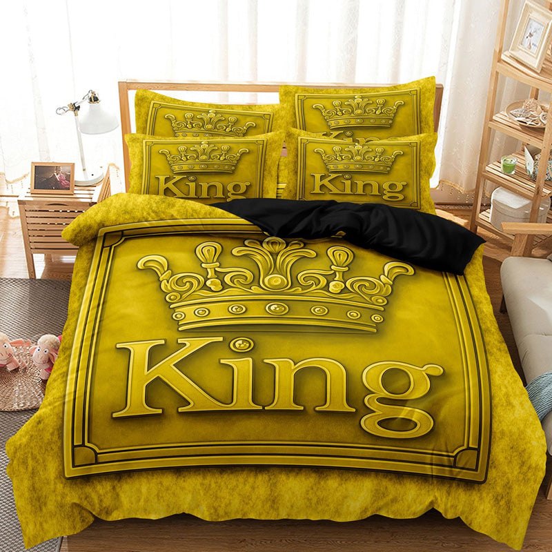 Modern King Crown 3-Piece Bedding Set