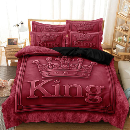 Modern King Crown 3-Piece Bedding Set