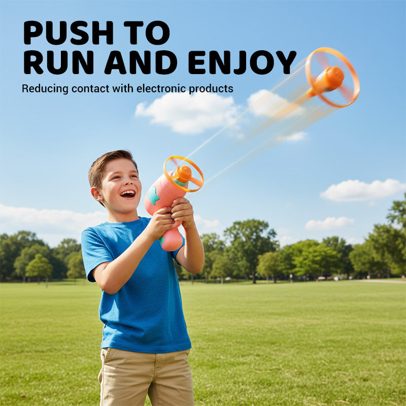 LED Flying Disc Launcher Gun Toy