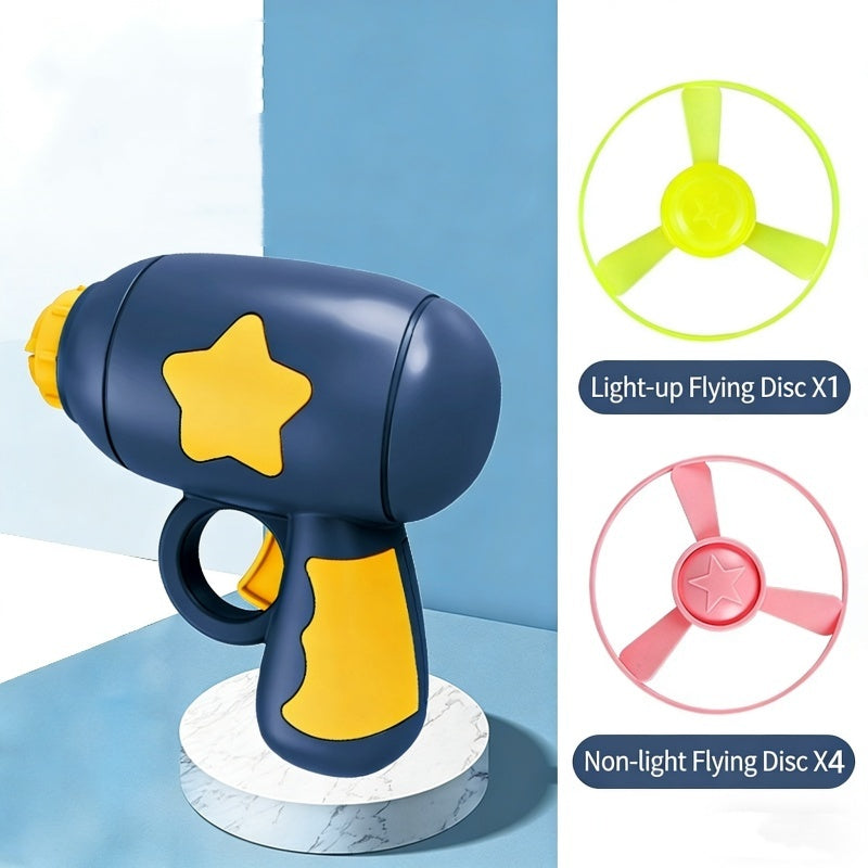 LED Flying Disc Launcher Gun Toy