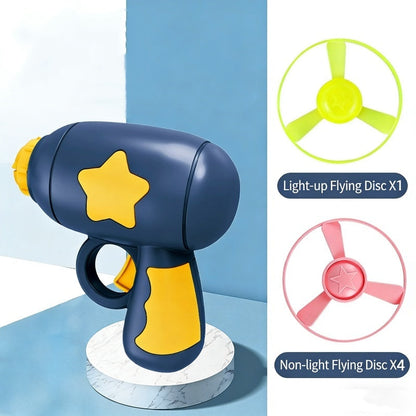 LED Flying Disc Launcher Gun Toy
