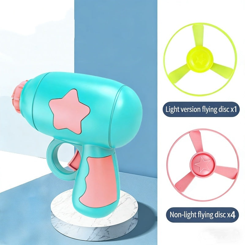 LED Flying Disc Launcher Gun Toy