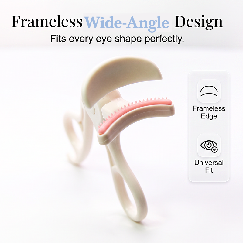 Wide-Angle Eyelash Curler with Comb