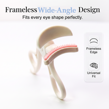 Wide-Angle Eyelash Curler with Comb