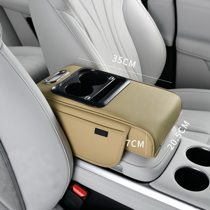 Car Armrest Organizer with USB Charging Ports