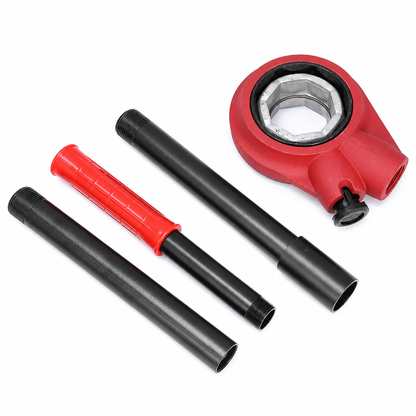 📢📢50%+ OFF !! ⏰Manual Pipe Threading Tool Kit with Ratchet Handle and Die Heads