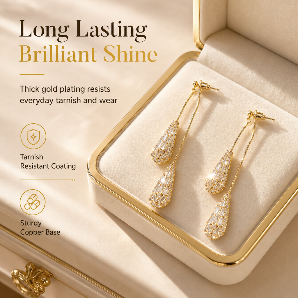 ⏳Time-Limited Special ⏰✨ Women's Dual-Wear Zircon Water Drop Tassel Earrings – Elegant & Versatile 💎🌸