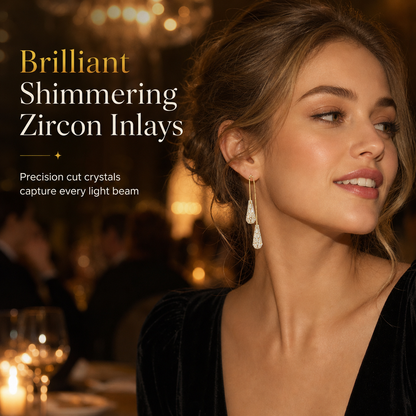⏳Time-Limited Special ⏰✨ Women's Dual-Wear Zircon Water Drop Tassel Earrings – Elegant & Versatile 💎🌸