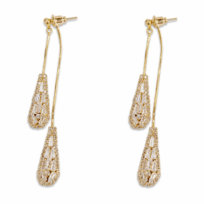⏳Time-Limited Special ⏰✨ Women's Dual-Wear Zircon Water Drop Tassel Earrings – Elegant & Versatile 💎🌸