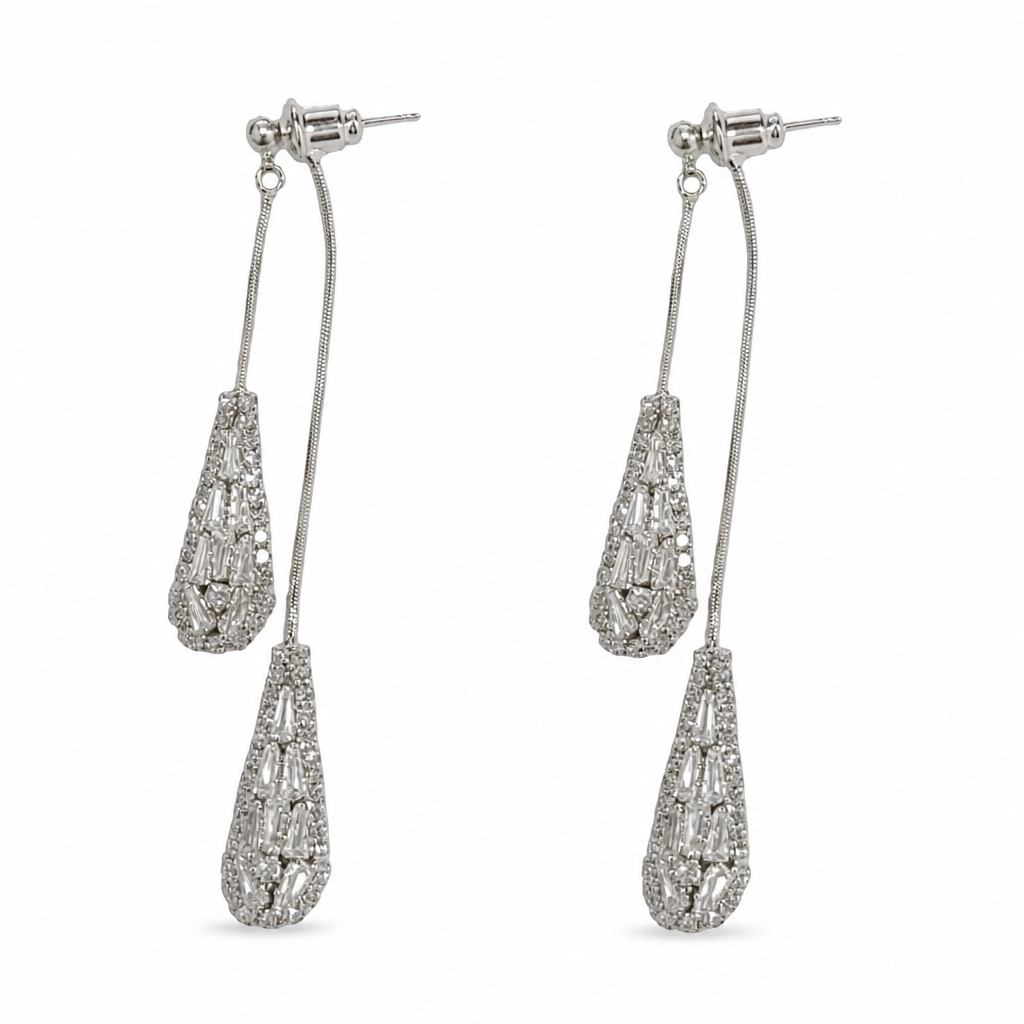 ⏳Time-Limited Special ⏰✨ Women's Dual-Wear Zircon Water Drop Tassel Earrings – Elegant & Versatile 💎🌸