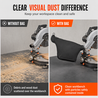 ⏳Time-Limited Special⏰Dust Collection Bag with Steel Wire Clamp for 10 Inch 255 Aluminum and Miter Saw