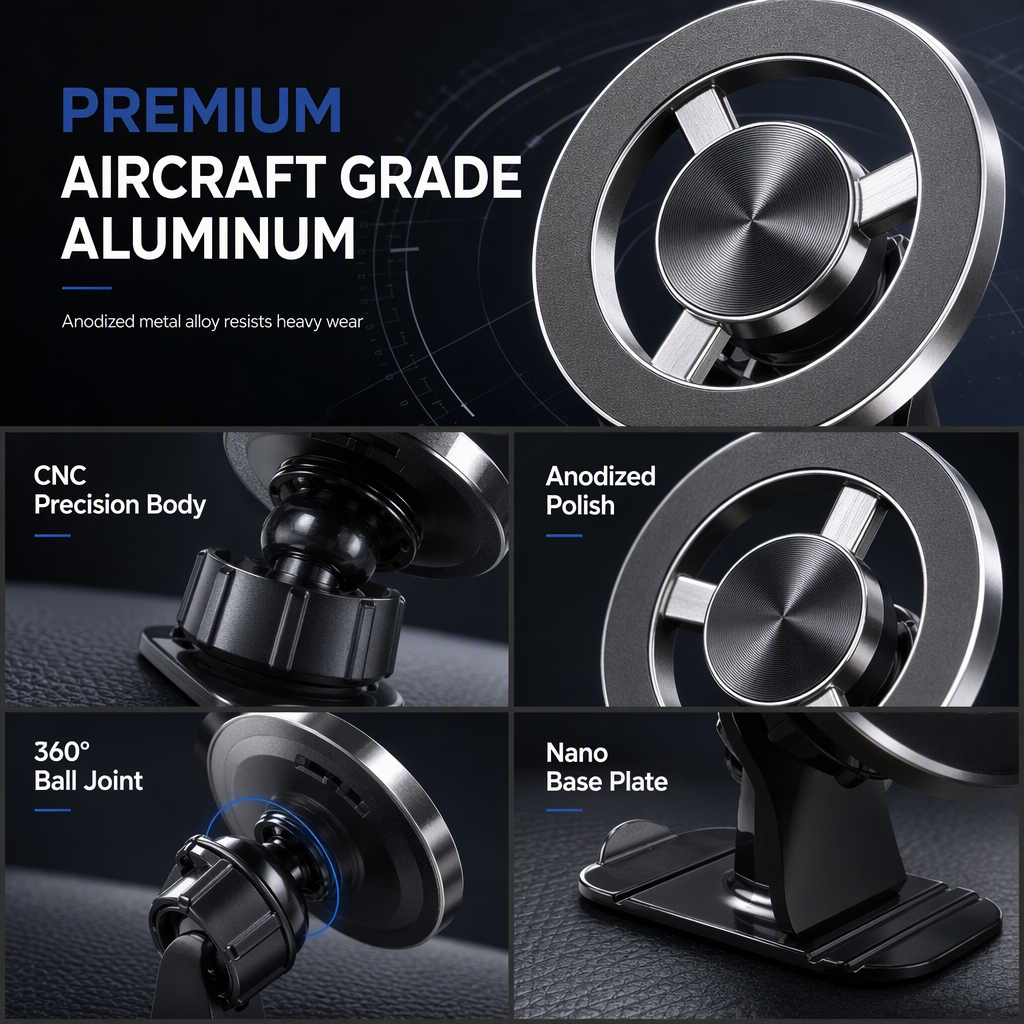 ⏳Time-Limited Special⏰Strong Magnetic Car Phone Holder Adhesive Dashboard Navigation Mount