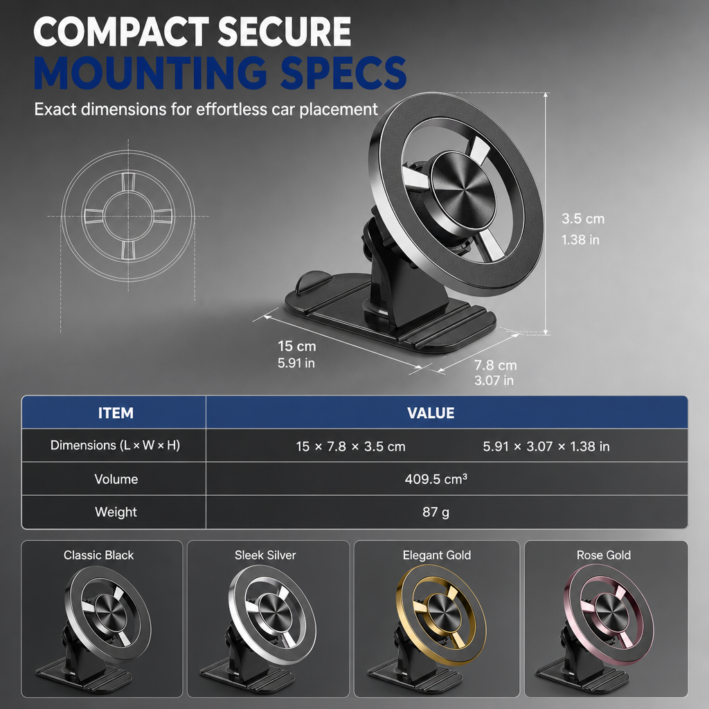 ⏳Time-Limited Special⏰Strong Magnetic Car Phone Holder Adhesive Dashboard Navigation Mount