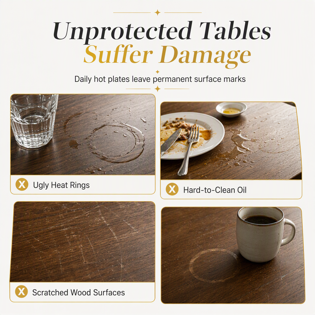 ⏳Limited-time 50% off💥Nordic Style Metallic Peony Flower PVC Placemat Heat Resistant Non Slip Waterproof Dining Table Mat 38cm