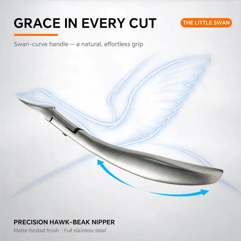 Stainless Steel Ingrown Toenail Clipper and Dead Skin Nipper 2 Piece Manicure Set