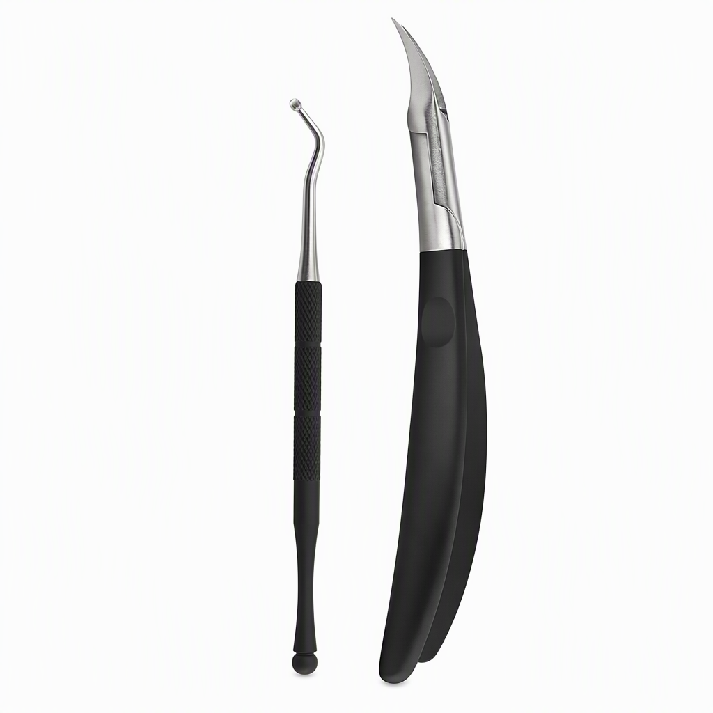 Stainless Steel Ingrown Toenail Clipper and Dead Skin Nipper 2 Piece Manicure Set