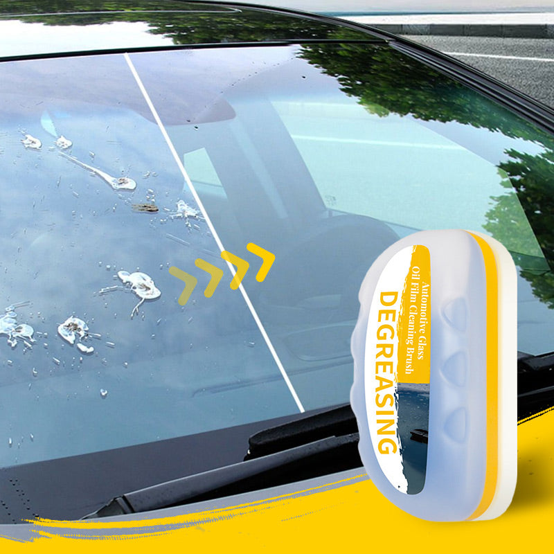 🚘 50% OFF NOW! 🧽 Automotive Glass Oil-Film Cleaning Brush – Built-in Cleaner, Broad Sponge & Handheld Design – 120ml for Windshields & Mirrors ✨