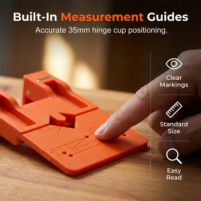 ⏳ LIMITED-TIME 50% OFF! 🛠️ Cabinet Door Hinge Drilling Guide – Align & Install Hinges with Greater Precision