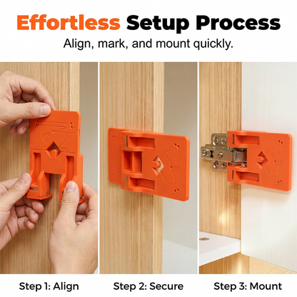 ⏳ LIMITED-TIME 50% OFF! 🛠️ Cabinet Door Hinge Drilling Guide – Align & Install Hinges with Greater Precision