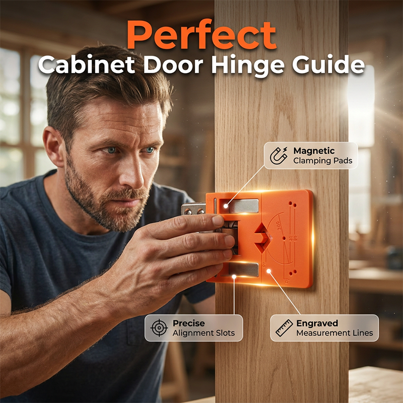 ⏳ LIMITED-TIME 50% OFF! 🛠️ Cabinet Door Hinge Drilling Guide – Align & Install Hinges with Greater Precision