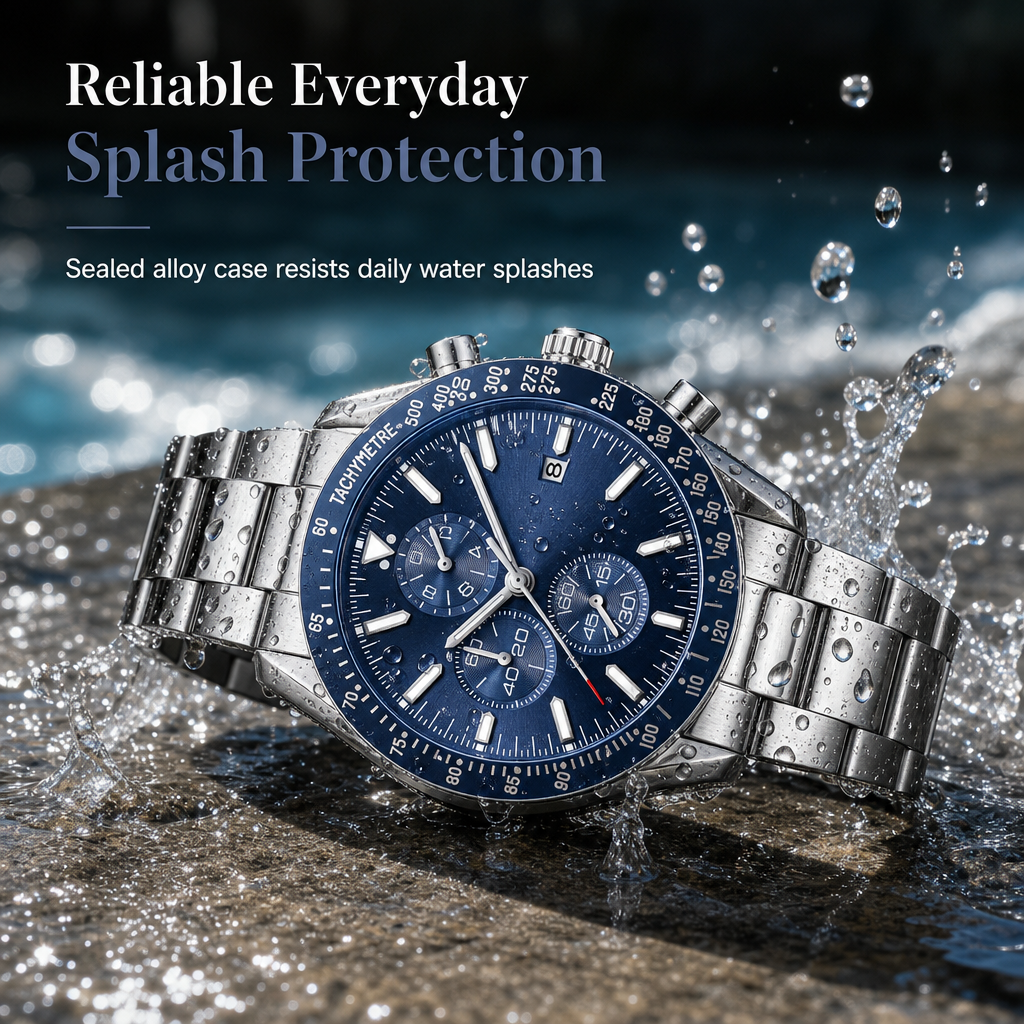 Men's Sport Quartz Watch Multifunctional Waterproof Fashion Wristwatch Model 5140