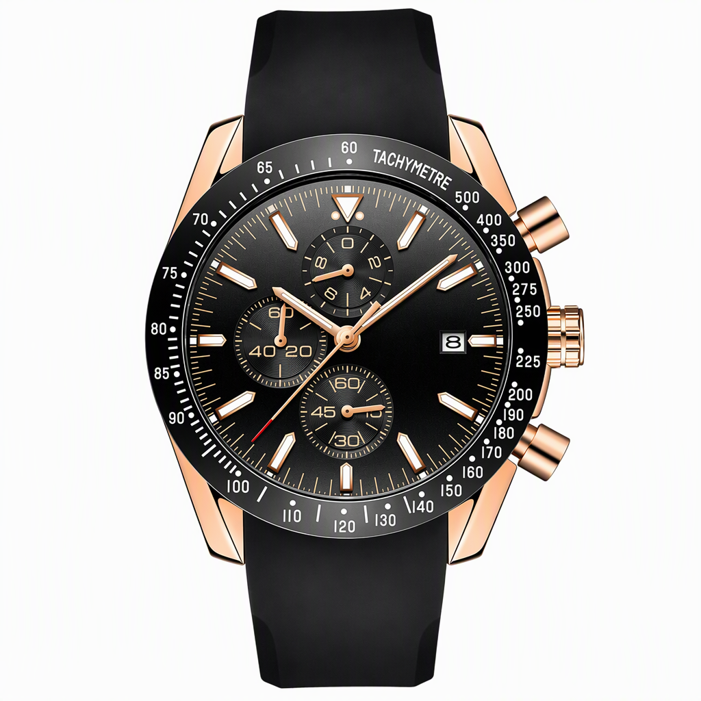 Men's Sport Quartz Watch Multifunctional Waterproof Fashion Wristwatch Model 5140
