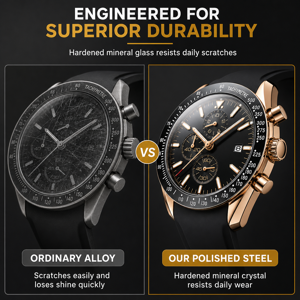 Men's Sport Quartz Watch Multifunctional Waterproof Fashion Wristwatch Model 5140