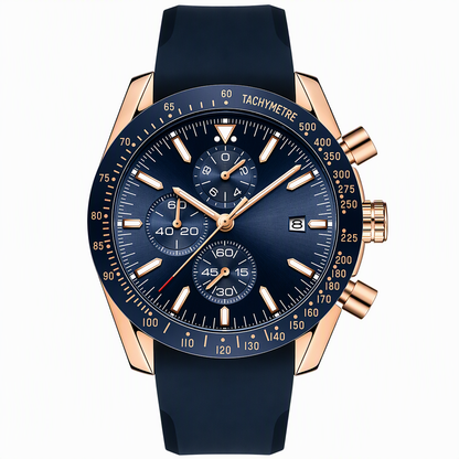 Men's Sport Quartz Watch Multifunctional Waterproof Fashion Wristwatch Model 5140