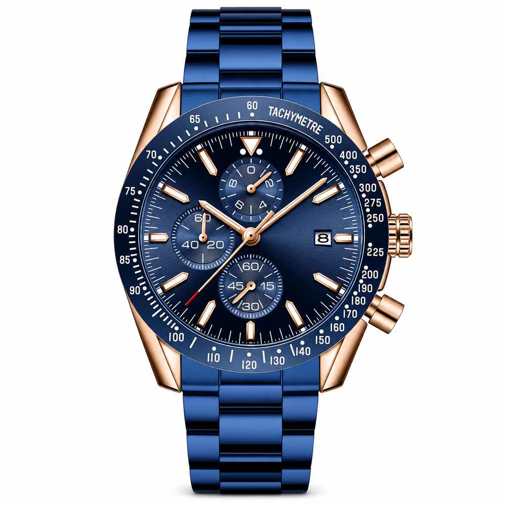Men's Sport Quartz Watch Multifunctional Waterproof Fashion Wristwatch Model 5140
