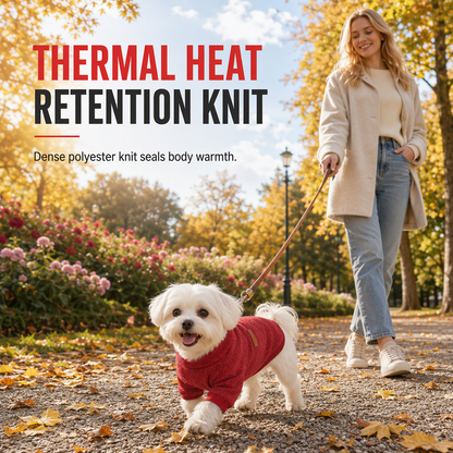 Knitted Dog Hoodie for Autumn and Winter