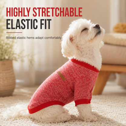 Knitted Dog Hoodie for Autumn and Winter