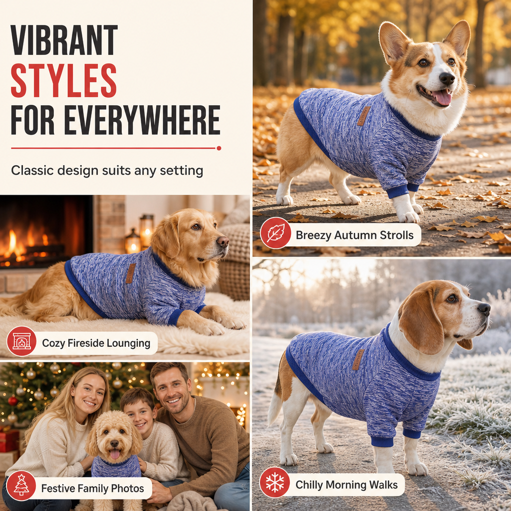 Knitted Dog Hoodie for Autumn and Winter