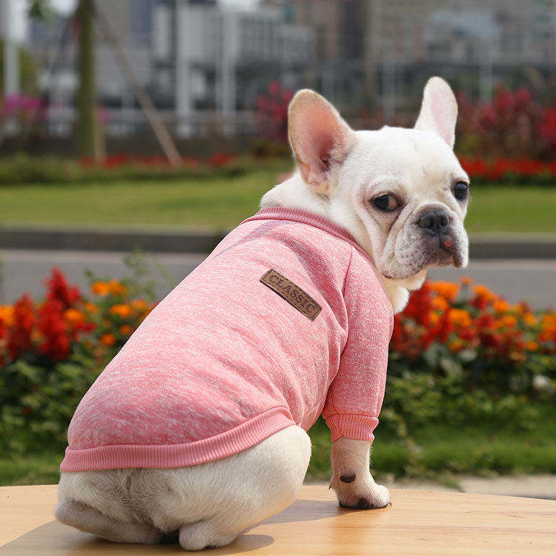 Knitted Dog Hoodie for Autumn and Winter