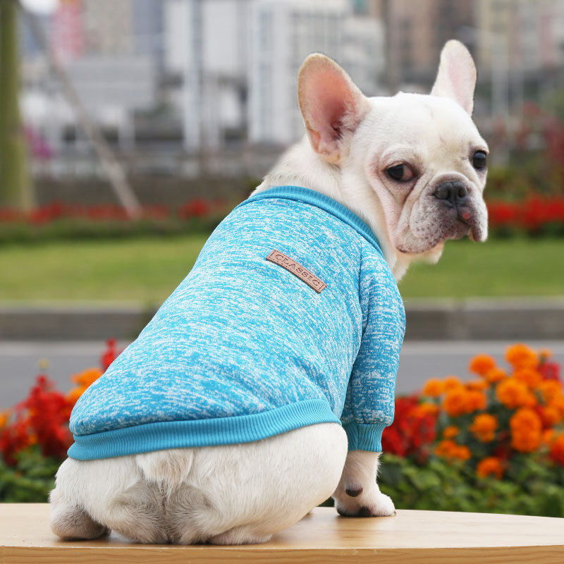 Knitted Dog Hoodie for Autumn and Winter