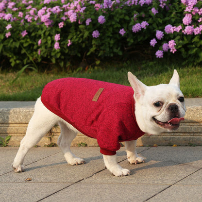 Knitted Dog Hoodie for Autumn and Winter