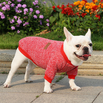 Knitted Dog Hoodie for Autumn and Winter