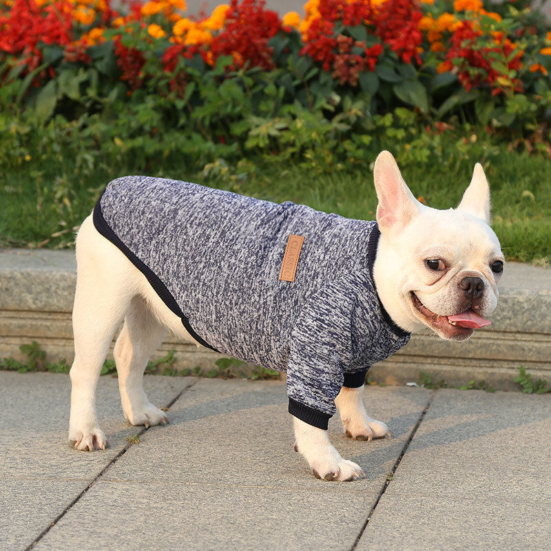 Knitted Dog Hoodie for Autumn and Winter