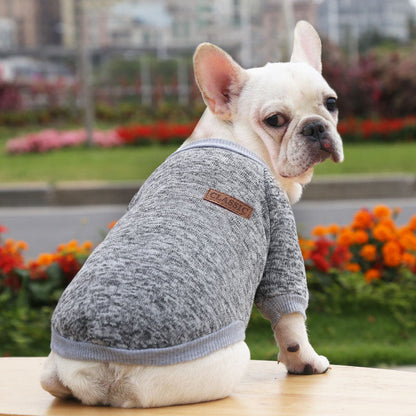 Knitted Dog Hoodie for Autumn and Winter